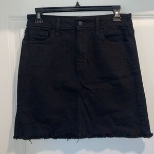 JustUSA dark black high waisted jean skirt